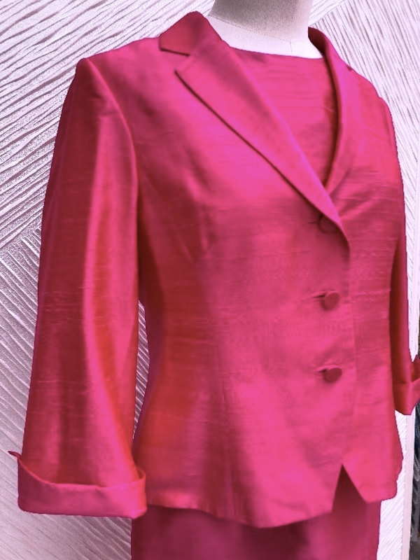  Veste en soie Magenta T48 Paule Vasseur 