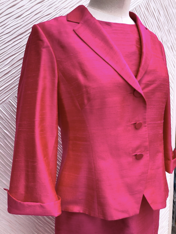  Veste en soie Magenta T48 Paule Vasseur 