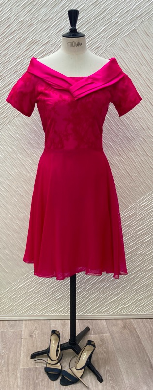 Robe LUISA en soie et dentelle de calais T40 