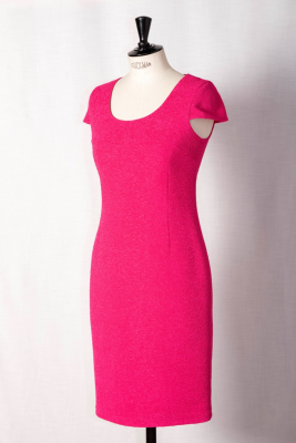 Elégante robe de cérémonie DILETTA FRAMBOISE T38