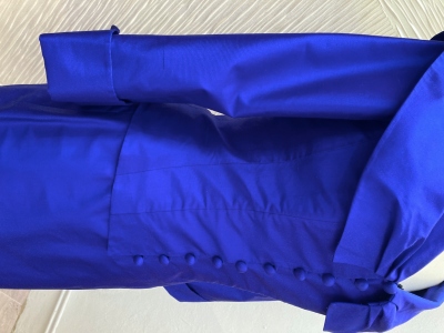 Ensemble en soie bleu saphir Paule Vasseur en outlet T42