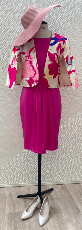 ROBE LEA PIVOINE ET CAPE DE CEREMONIE HYACINTHE