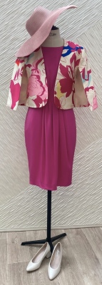 ROBE LEA PIVOINE ET CAPE DE CEREMONIE HYACINTHE