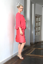 Tailleur robe  FOURAS coloris fraise